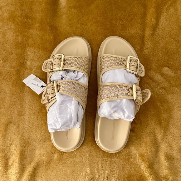 NWT Banana Republic Rattan Double Strap Sandals - Picture 3 of 11